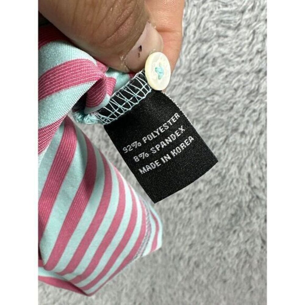 Turtleson Golf‎ Polo Mens Size XL Tour Performance Short Sleeve Pink Blue - Picture 3 of 7